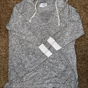 SOULCYCLE Gray Hooded Sweater with White Accents